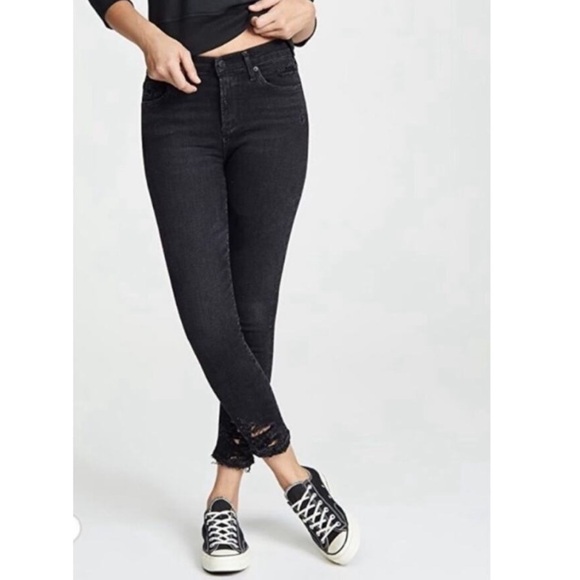 Agolde Sophie Hi Rise Distressed Jeans Size 31 - Picture 3 of 9